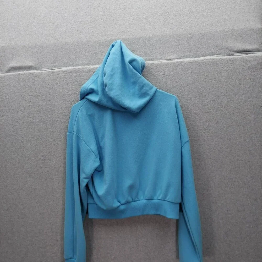 Forever 21 Crop sweat jacket Blue Women's L - Picture 4 of 4